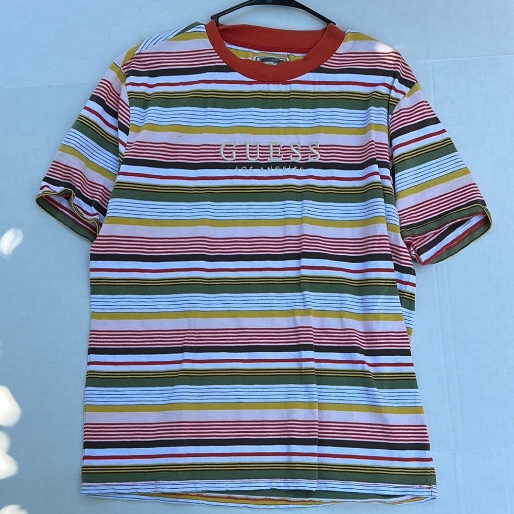 Guess Red and Pink Short Sleeve Tee